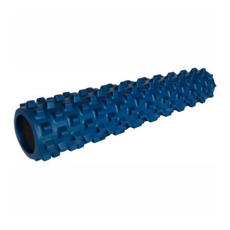 Fabrication Enterprises RumbleRoller Massage Foam Roller, 6" Dia. x 31"L, Medium-Firm, Blue 30-2371